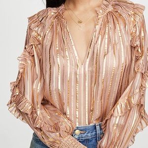 NWT ULLA JOHNSON • Lucinda blouse in rose